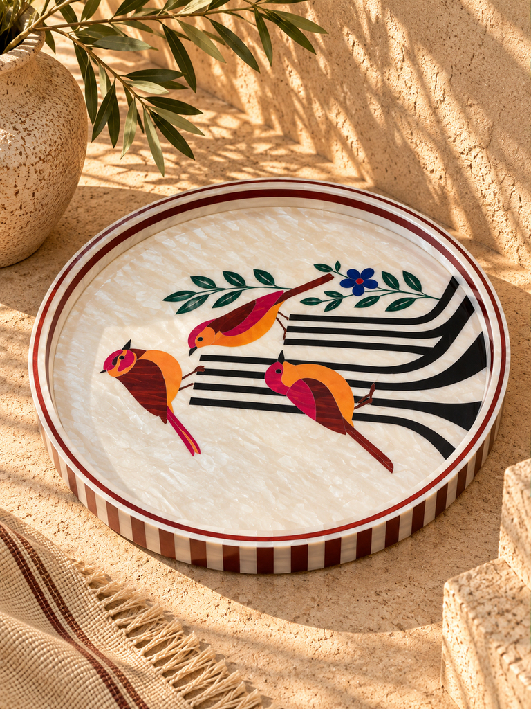 Birdsong Mother of Pearl Tray