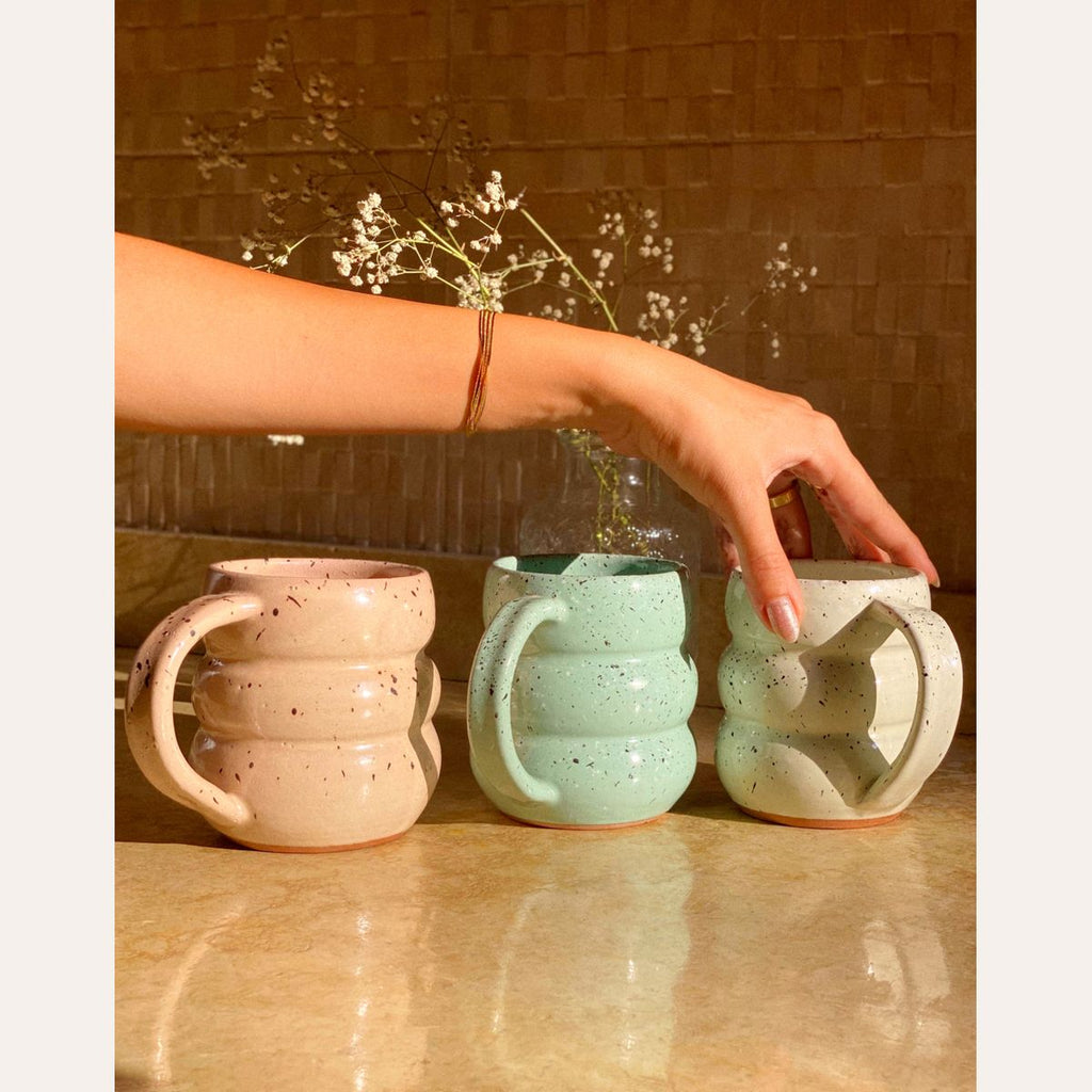 Kiln Pottery Studio Bubbly Mug Mugs Handmade Egypt