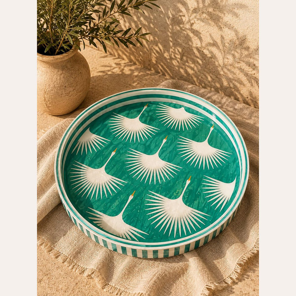 Crafted Galleria Emerald Flight Mother Of Pearl Tray Mother Of Pearl Tray Handmade Egypt