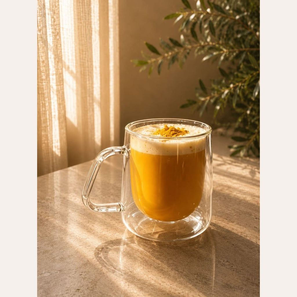 Crafted Galleria Double Wall Pyrex Latte Mug Pyrex Handmade Egypt