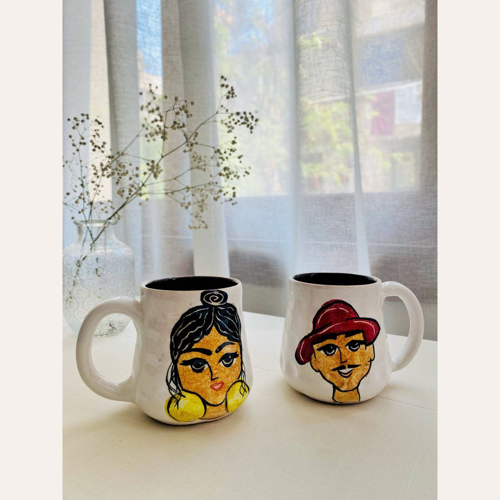 Kiln Pottery Studio Double Mood Mug Mugs Handmade Egypt